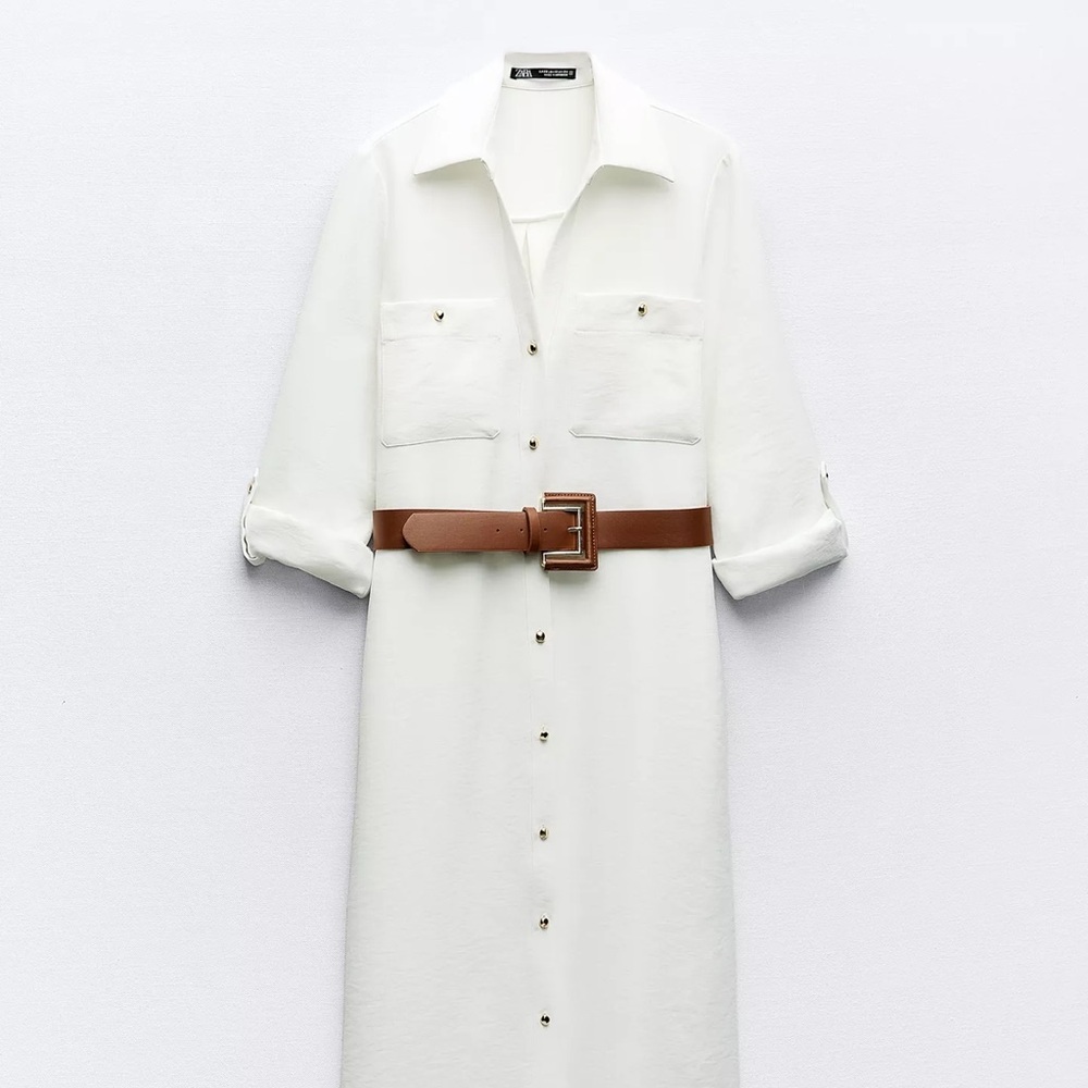 ZARA Belted Shirtdress